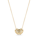 Ruby Half Circle Pendant - small