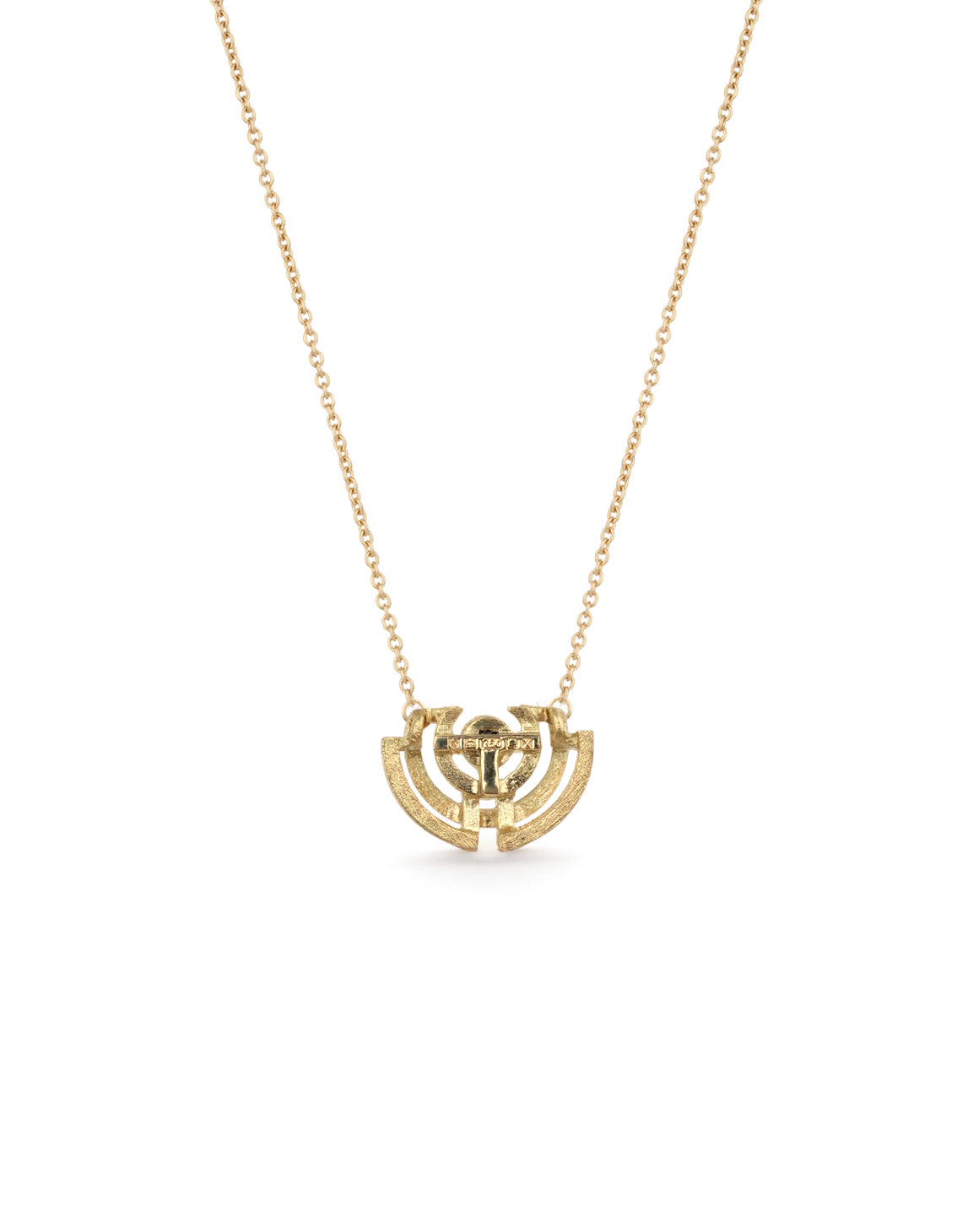 Ruby Half Circle Pendant - small
