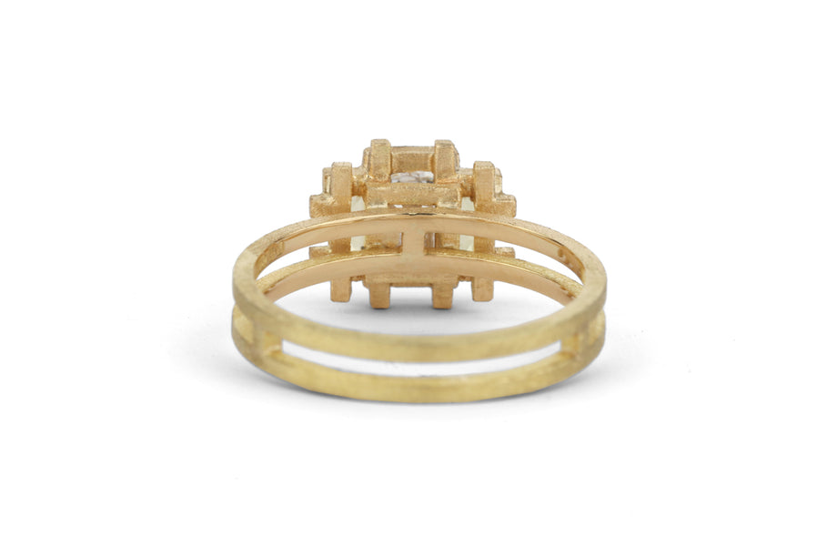 Parallel Rings Diamond and Sapphire Three Stone Parallel Ring – Shimell and Madden