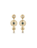 Alignment Earrings - blue and yellow