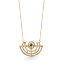 Blue Half Circle Medium Pendant