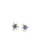 Blue Sapphire Rotation Trio Earstuds