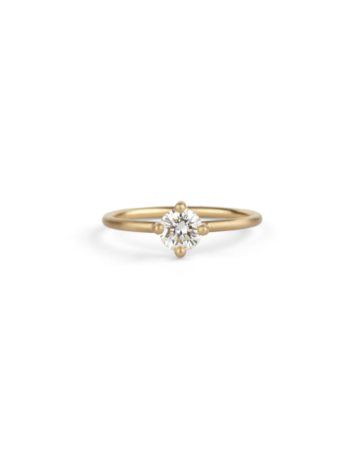 Diamond Round Solo Engagement Ring - 0.50ct