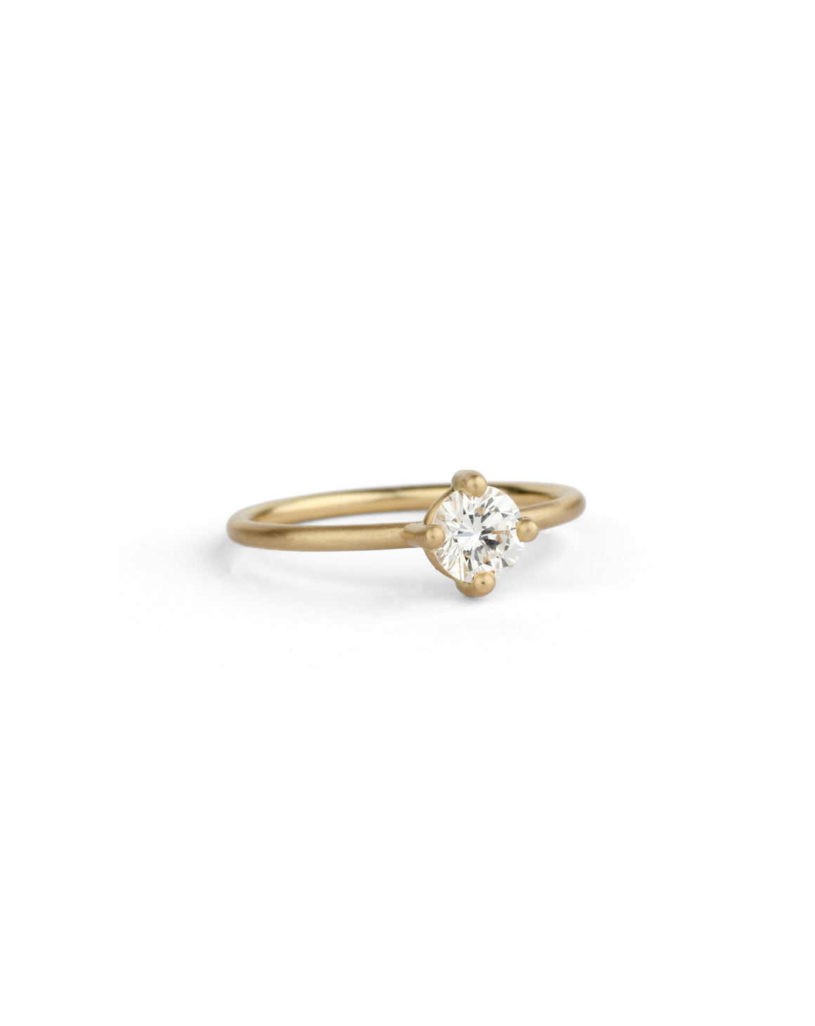 Natural Diamond Round Solo Engagement Ring - 0.50ct