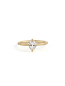 Diamond Oval Solo Ring - 0.50ct