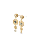 Alignment Earrings - blue and yellow