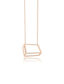 Flat cuboid necklace - 18ct gold