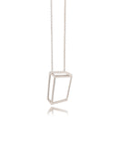 Flat cuboid necklace - 18ct gold
