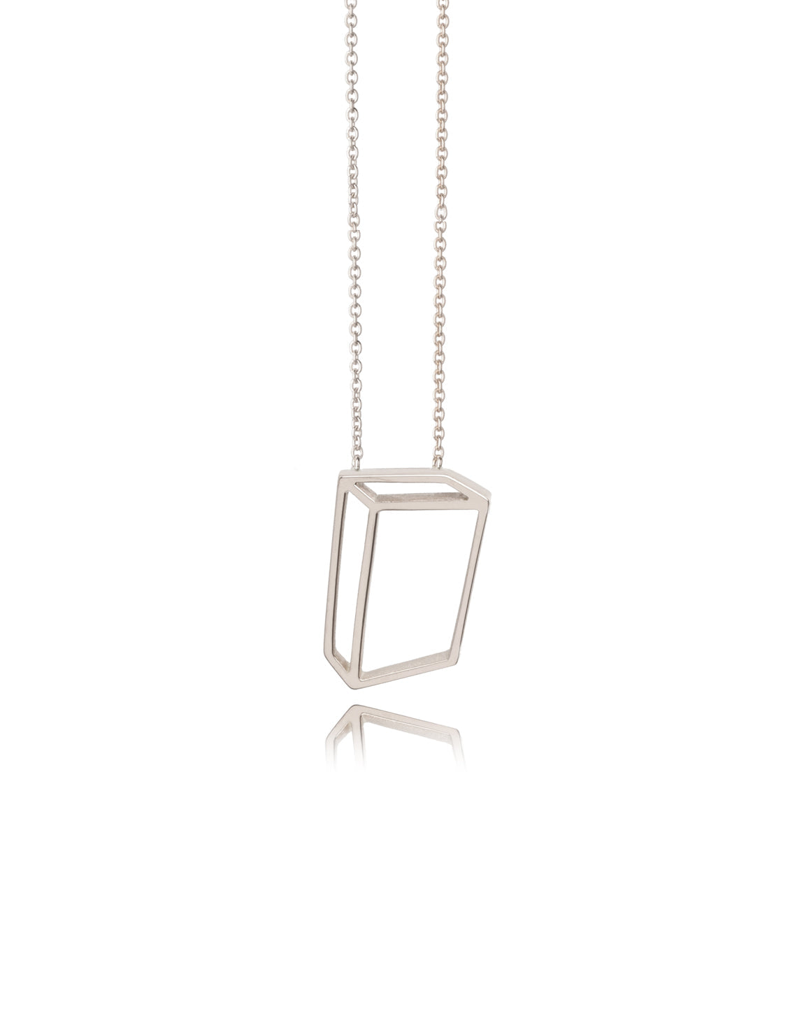 Flat cuboid necklace - 18ct gold