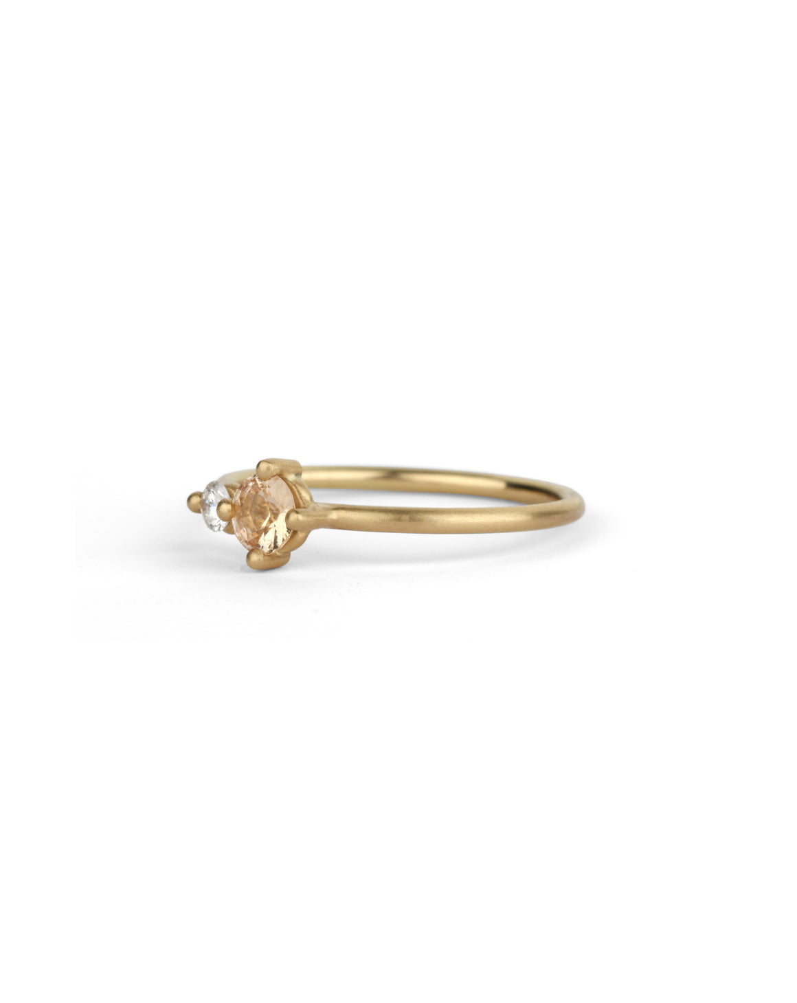 Peach Round Duo Ring