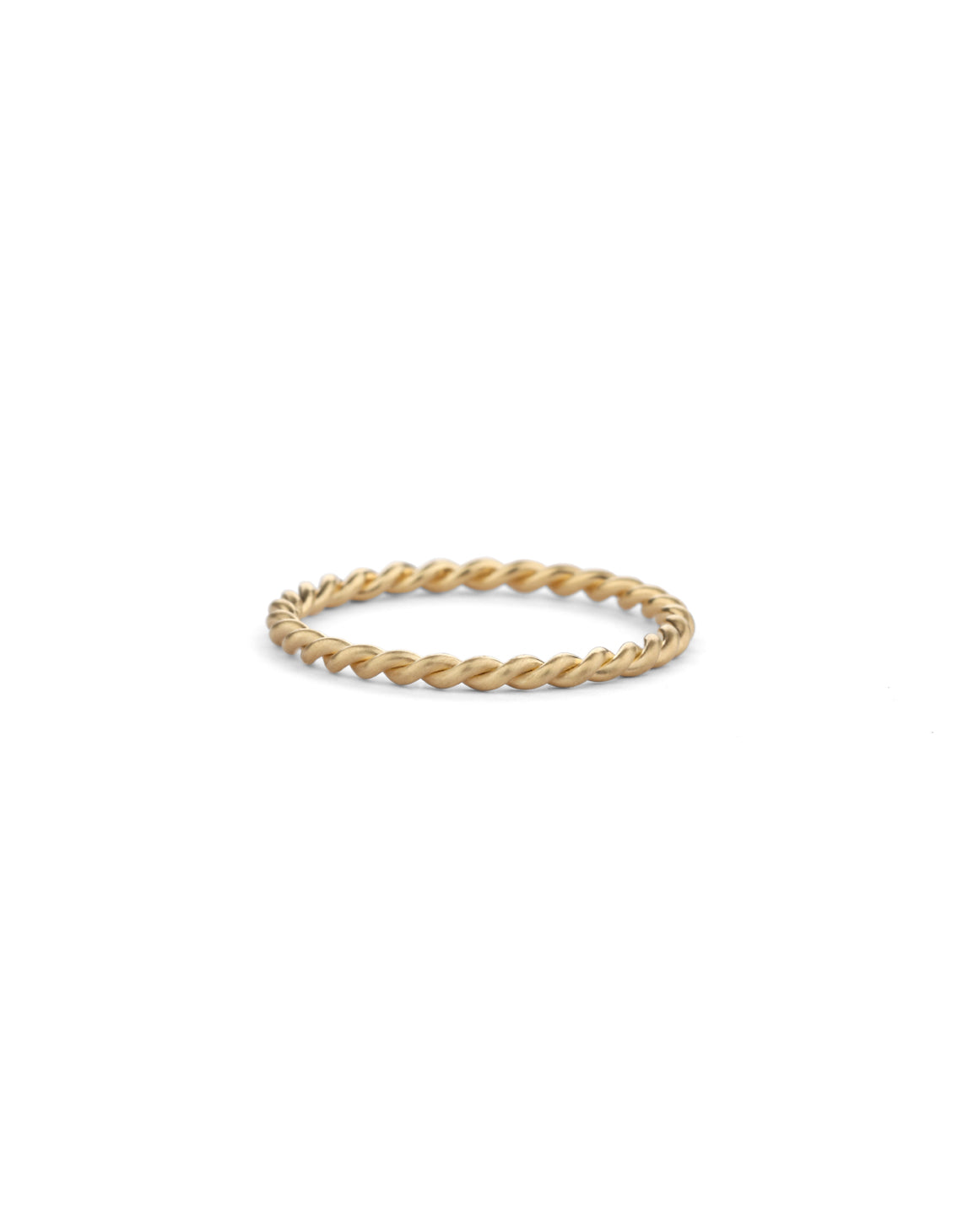 Rope style ring.  18ct yellow gold, satin finish.