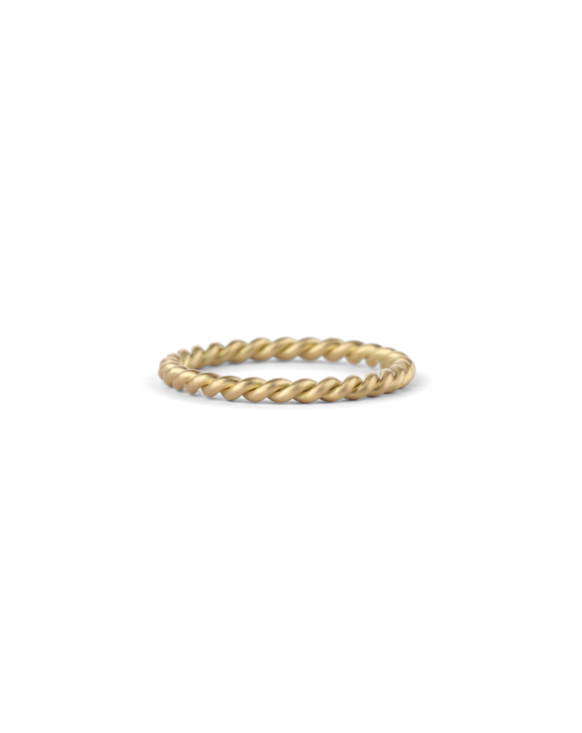 Rope style ring, 18ct yellow gold, satin finish.