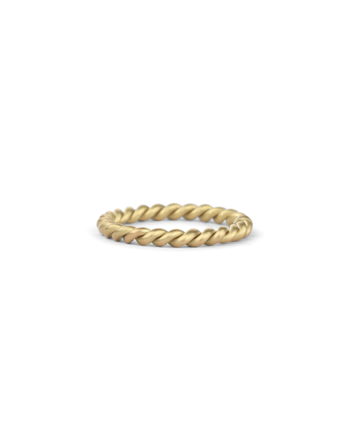 Rope style ring.  18ct yellow gold, satin finish.
