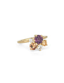 Sunset Sapphire Stella Cluster Ring