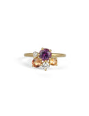 Sunset Sapphire Stella Cluster Ring