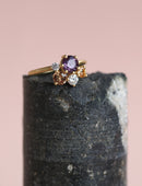 Sunset Sapphire Stella Cluster Ring