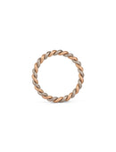 Two Strand Rope Ring - mixed metal - medium