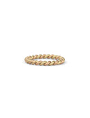 Two Strand Rope Ring - mixed metal - medium