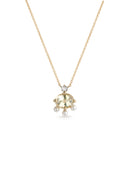 Yellow Sapphire Oval Trio Pearl Necklace