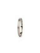 Flat wedding band. 18ct white gold, textured finish.