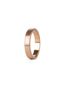 Rectangle Satin Wedding Band - 4mm