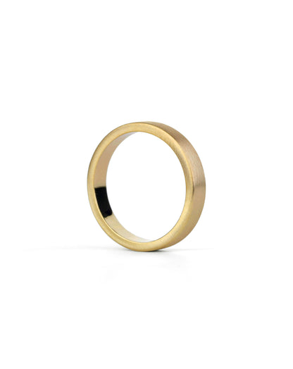 Rectangle Satin Wedding Band - 4mm