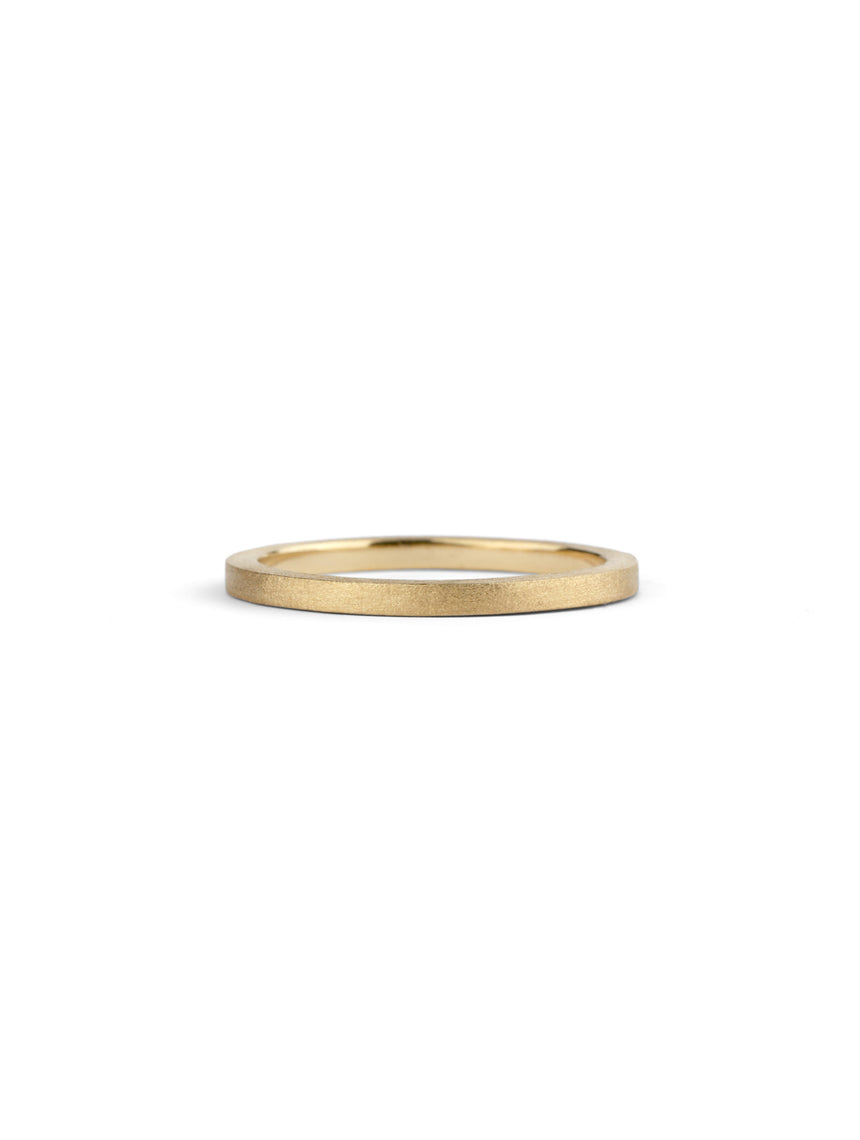 Square Textured Wedding Band - 1.5mm