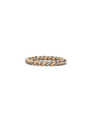Two Strand Rope Ring - mixed metal - heavy